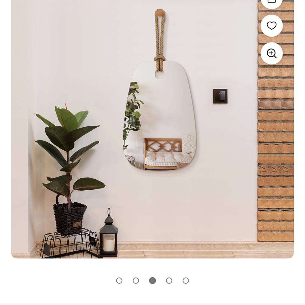 Elegant Rope-Hung Wall Mirror